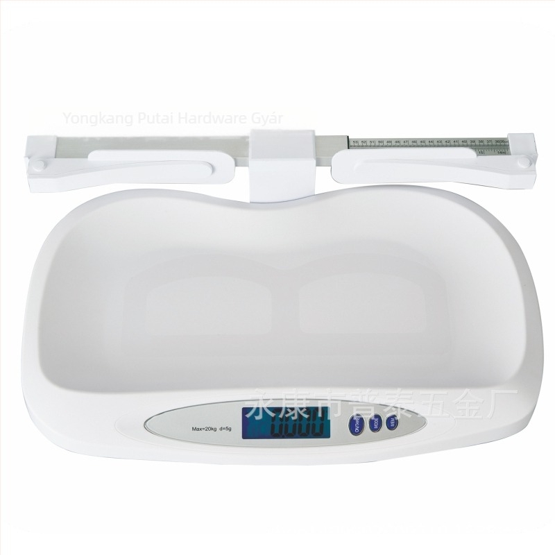 Csecsemő mérleg, elektronikus, 20 kg teherbírás, akkumulátoros működés, kiváló precizitás, gyermekek számára