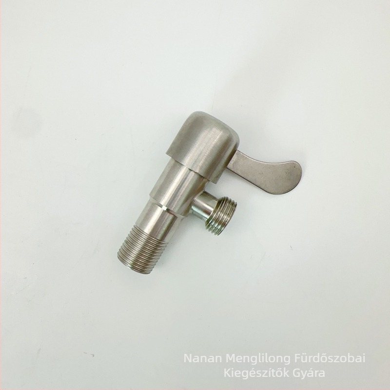 Falra szerelhető rozsdamentes acél szögletes csap mosógéphez, 0–90°C, 0,8 MPa, modern dizájn
