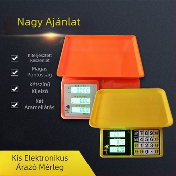 ACS Elektronikus árazó mérleg, 0–30 kg, 1 g felbontás, Elektronikus konyhai és kiskereskedelmi mérleg, Duális energiaellátás
