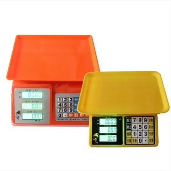 ACS Elektronikus árazó mérleg, 0–30 kg, 1 g felbontás, Elektronikus konyhai és kiskereskedelmi mérleg, Duális energiaellátás