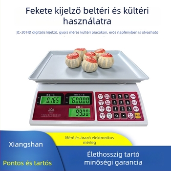 Xiangshan ACS kereskedelmi elektronikus mérleg árkijelzéshez, 6–30 kg, 23×30 cm