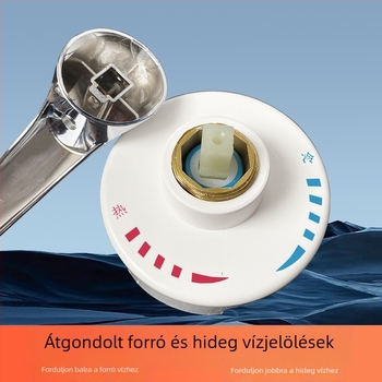 Falihoz rögzített keverőcsap elektromos vízmelegítőhöz – működő nyomás 0,8, meleg víz 95°C, hideg víz 0°C, áramlás 6 L/min, Huixin HX-6211
