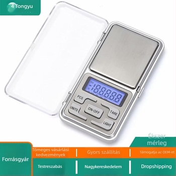 Háztartási elektronikus mérleg, magas precíziójú ékszer mérleg, mini zsebmérleg, DIY eszköz, 0,01 g felbontás, 200–500 g kapacitás, hordozható kézi mérleg