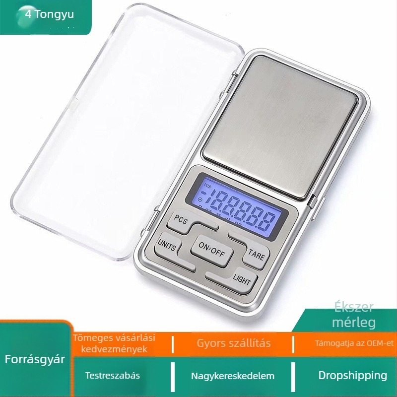 Háztartási elektronikus mérleg, magas precíziójú ékszer mérleg, mini zsebmérleg, DIY eszköz, 0,01 g felbontás, 200–500 g kapacitás, hordozható kézi mérleg