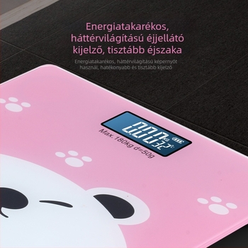 Hazai használatra tervezett elektronikus mérleg Bluetooth testzsír mérésével, karikatúra dizájnnal, egészségmérleg