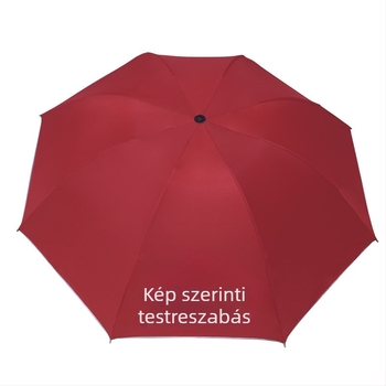 Logónyomtatásos reklám összecsukható esernyő; 8 bordás váz; vas markolat; vas középrúd; kézi nyitás