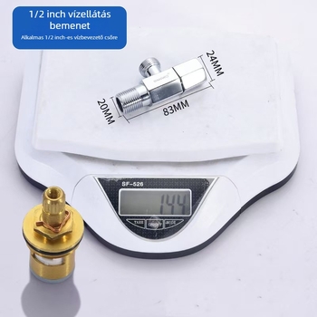 Réz anyagú szögletes csap meleg és hideg vízhez, falba beépíthető kivitel, modern minimalista stílus