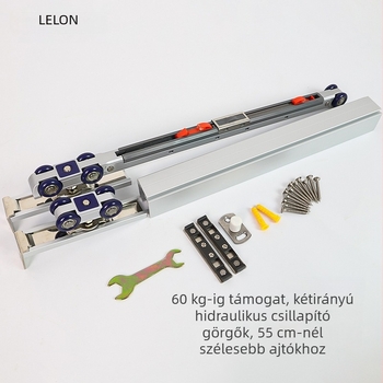 Kétirányú puffert görgő csúszóajtókhoz — 4 görgőből álló készlet hidraulikus függő görgőkkel, cinkötvözet, M60, külső Ø 23,5 mm, tengely Ø 26 mm, max terhelés 60 kg