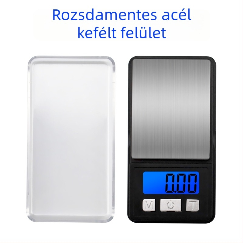 DGGY-201 Mini elektronikus ékszer mérleg, 500 g kapacitás, elektronikus mérés, 2x AAA elemekkel működik