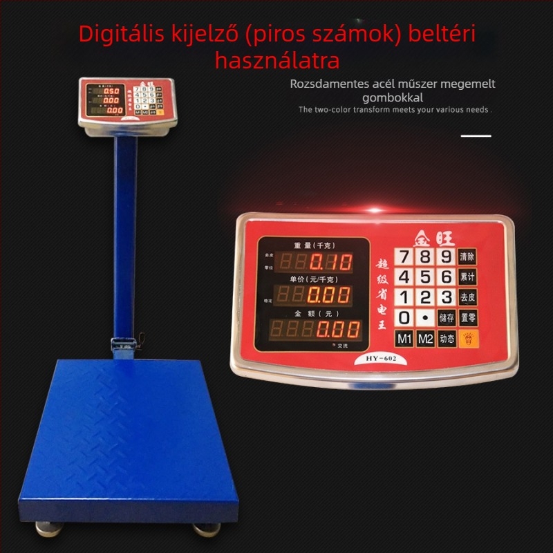 Jinwang elektronikus mérleg 100 kg, 150 kg és 300 kg kapacitásokkal, platform méréshez és számláláshoz