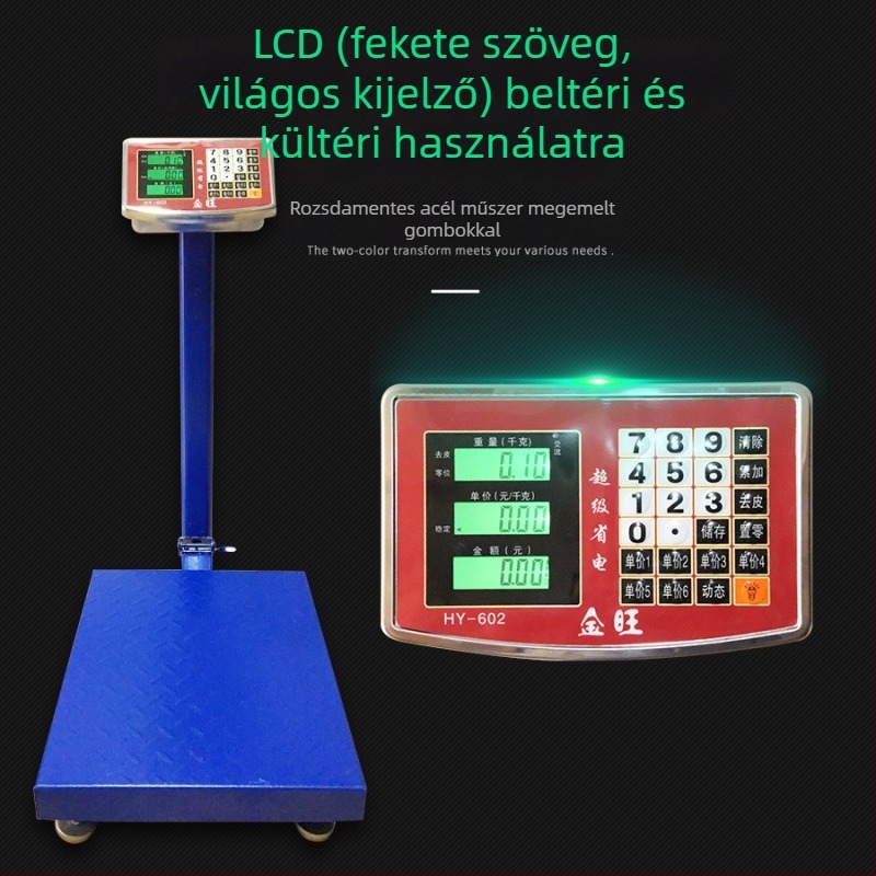 Jinwang elektronikus mérleg 100 kg, 150 kg és 300 kg kapacitásokkal, platform méréshez és számláláshoz