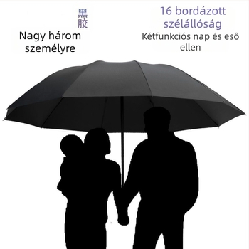 Összecsukható esernyő, szélálló, 10 ív (UPF50+, kézi nyitás)