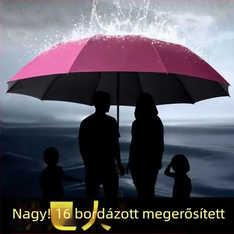 Összecsukható esernyő, szélálló, 10 ív (UPF50+, kézi nyitás)