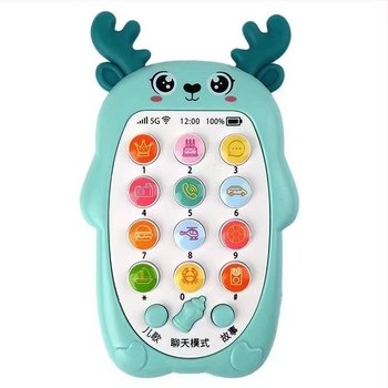 Bear Child kétnyelvű oktatási történetmesélő telefon, korai tanuláshoz, zene és interakció szülő-gyermekkel, műanyag, elemes, 0–3 éveseknek
