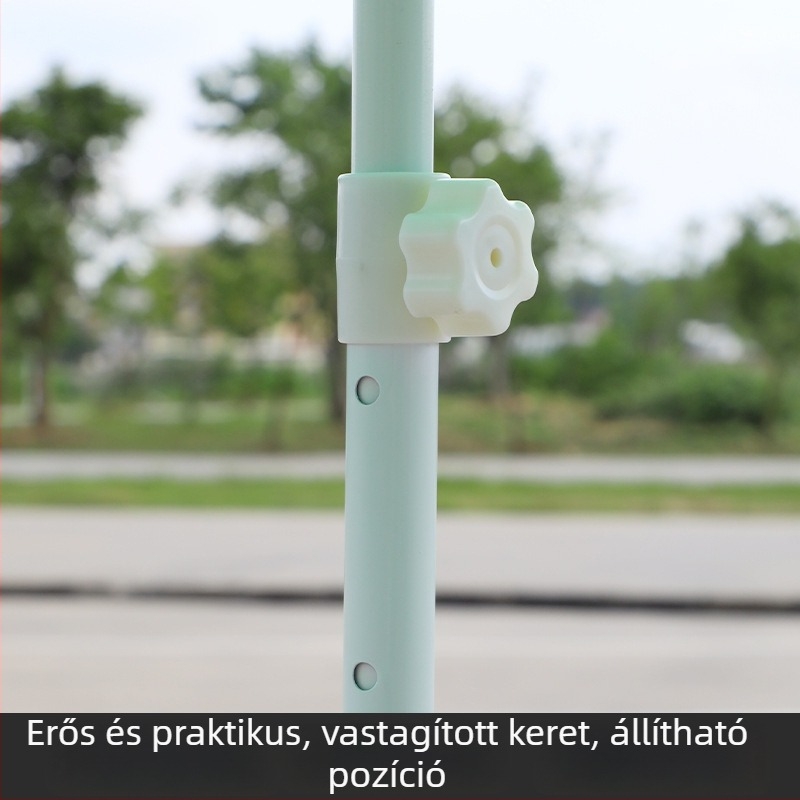 Reklám napernyő logónyomtatással, 8 borda, 210T anyag, UPF>40, kézi nyitás-zárás