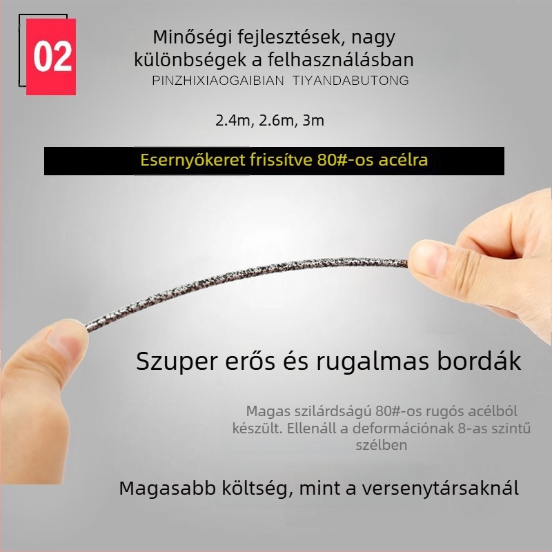 Nagy kültéri napernyő reklámnyomtatással, összecsukható kör alakú napernyő kereskedelmi standokra
