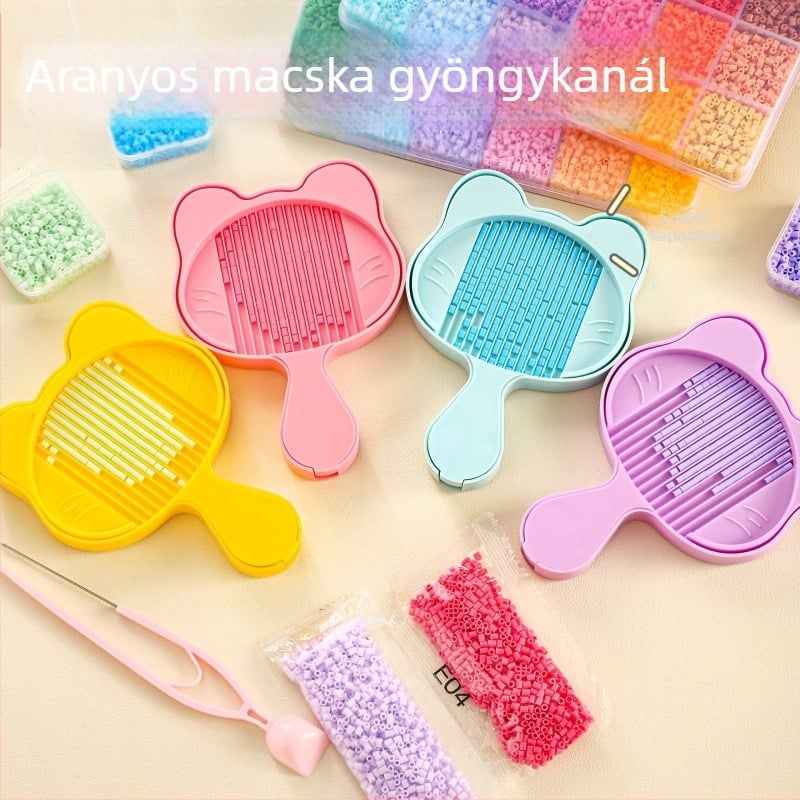 Macskás gyöngy spatula fedéllel, multifunkcionális gyöngykészítő eszköz