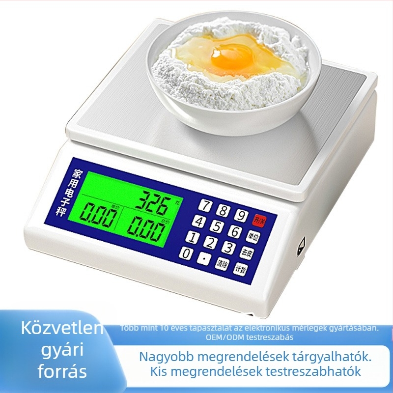 Digitális konyhai mérleg, magas pontosságú, 20 kg kapacitás, sütéshez, gyógynövényekhez és gyümölcsökhöz, elektronikus mérés és árkalkuláció