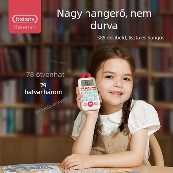 Korai matematika tanuló gép – Elektromos, újratölthető, ABS anyag, zenei/hang funkcióval, Li-ion akkumulátor, 7–14 éveseknek