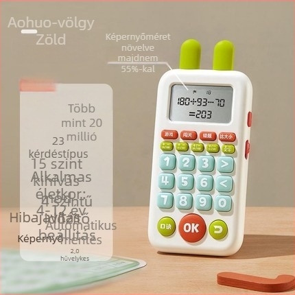 Korai matematika tanuló gép – Elektromos, újratölthető, ABS anyag, zenei/hang funkcióval, Li-ion akkumulátor, 7–14 éveseknek