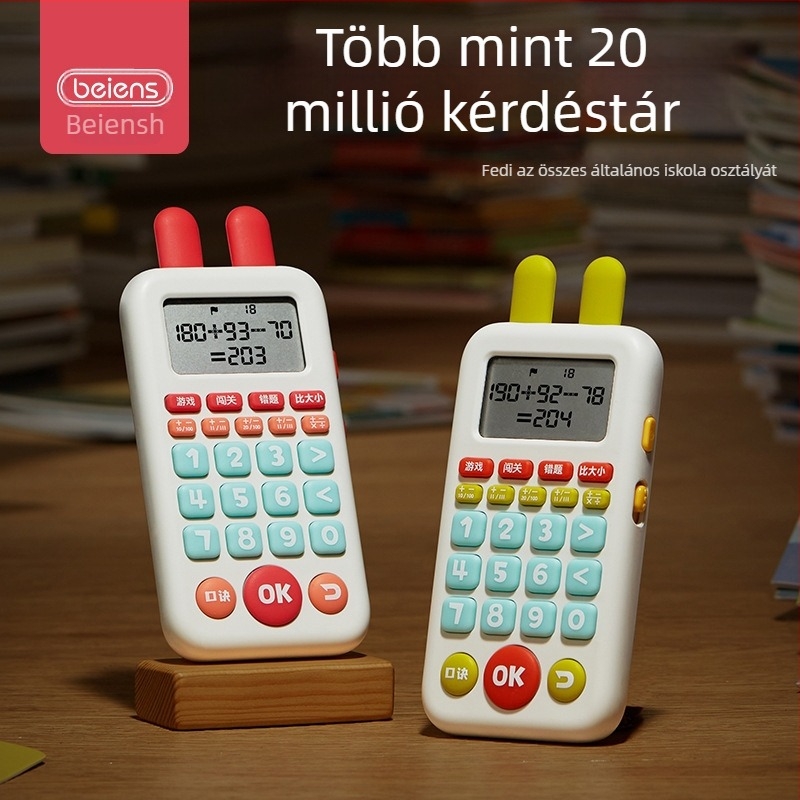 Korai matematika tanuló gép – Elektromos, újratölthető, ABS anyag, zenei/hang funkcióval, Li-ion akkumulátor, 7–14 éveseknek