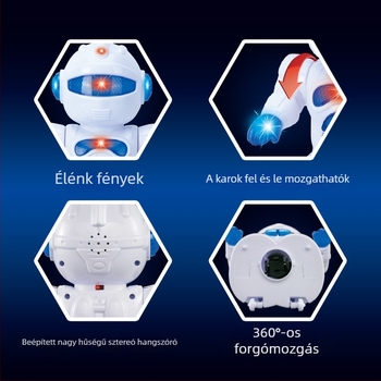 Gyermekeknek szóló oktatási játék: többfunkciós korai oktatási robot távirányítóval, fény és zene, szülő-gyermek interakció