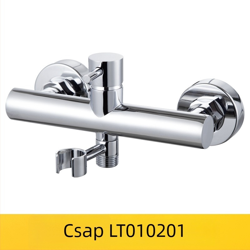 LT010201 Fürdőszobai keverőcsap melegvíz-hűtőhöz – réz, tartóval, krómozott felülettel, 0.8 MPa, 90°C, 230 L/h