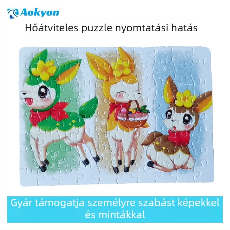 Papíralapú sík puzzle testreszabható sublimációs hőtranszferrel DIY fotó kollázshoz