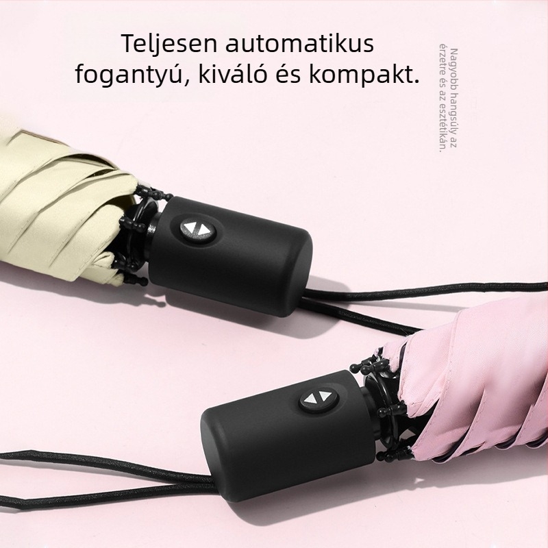 Tollas esernyő memória patch-dal, teljesen automata, UV védelem, kompakt zseb esernyő