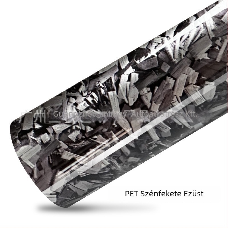 Teljes autó matrica, PVC-filmből, kovácsolt szén virág mintázat, ragasztóval történő felhelyezés