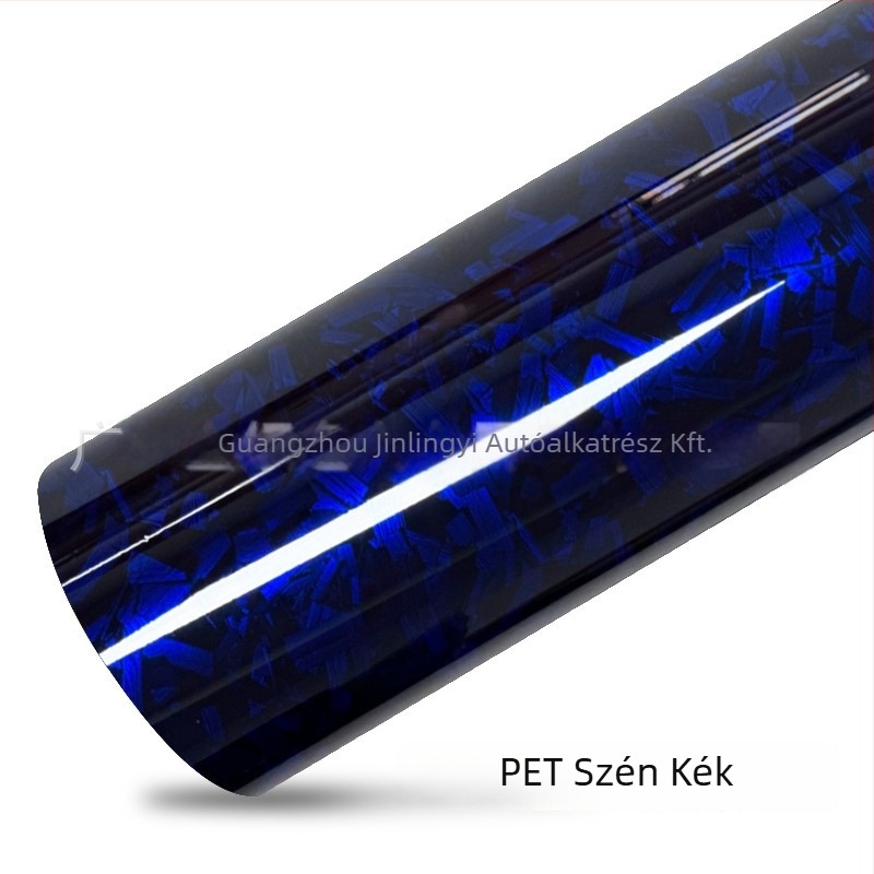 Teljes autó matrica, PVC-filmből, kovácsolt szén virág mintázat, ragasztóval történő felhelyezés