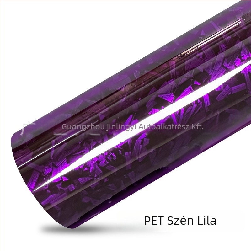 Teljes autó matrica, PVC-filmből, kovácsolt szén virág mintázat, ragasztóval történő felhelyezés