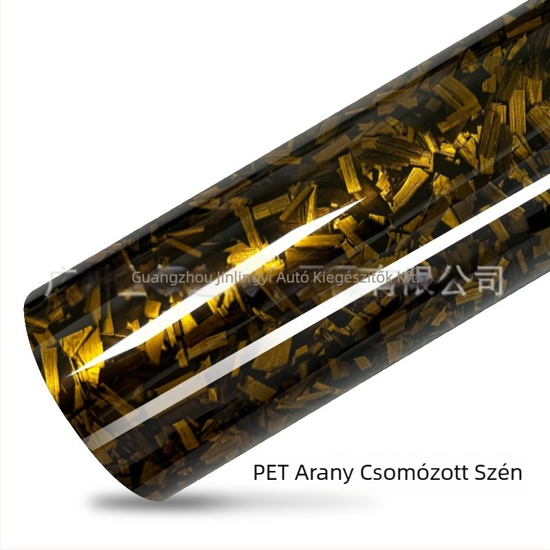 Teljes autó matrica, PVC-filmből, kovácsolt szén virág mintázat, ragasztóval történő felhelyezés