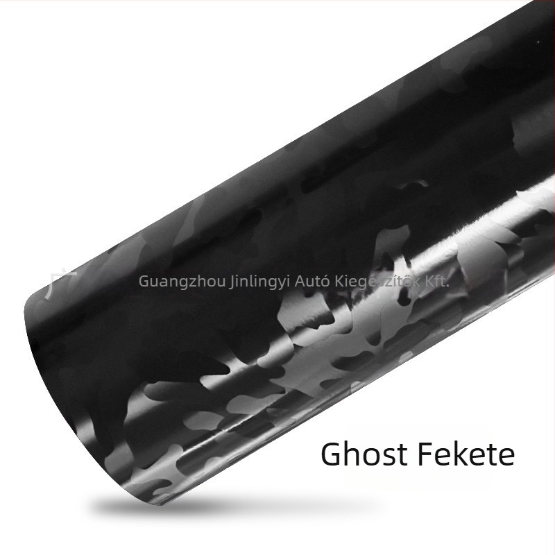 Teljes autó matrica, PVC-filmből, kovácsolt szén virág mintázat, ragasztóval történő felhelyezés