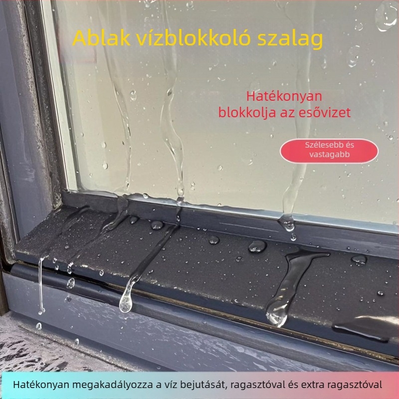 Ablak vízvédelmi gátszalag, külső ablakokhoz, eső ellen védelmet nyújt, visszafolyó víz megelőzése