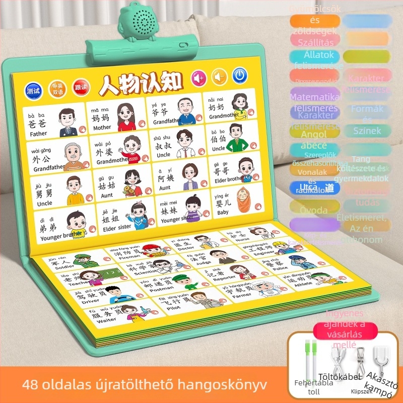 Beszélő korai oktatási hangoskönyv olvasó gép (Márka Starship; Funkció: újratölthető, zenét/hangot lejátszik; Anyag: papír; Áramellátás: lítium-akkumulátor; Életkor: 4–6 év)