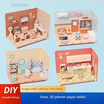 3D puzzle készlet - EVA anyag, DIY összeszerelés, oktató játék 4–6 éveseknek, súly 145 g