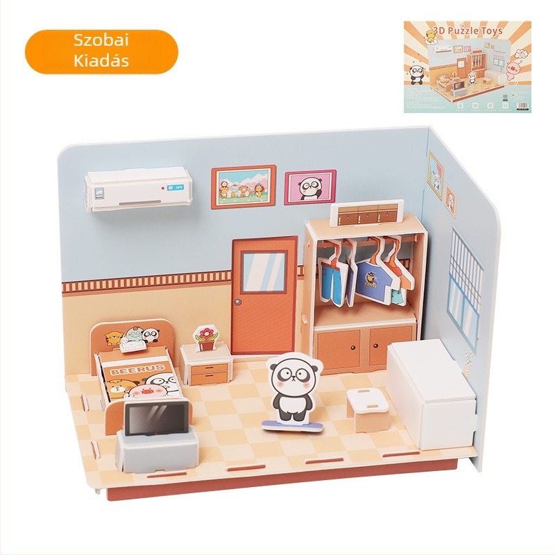 3D puzzle készlet - EVA anyag, DIY összeszerelés, oktató játék 4–6 éveseknek, súly 145 g