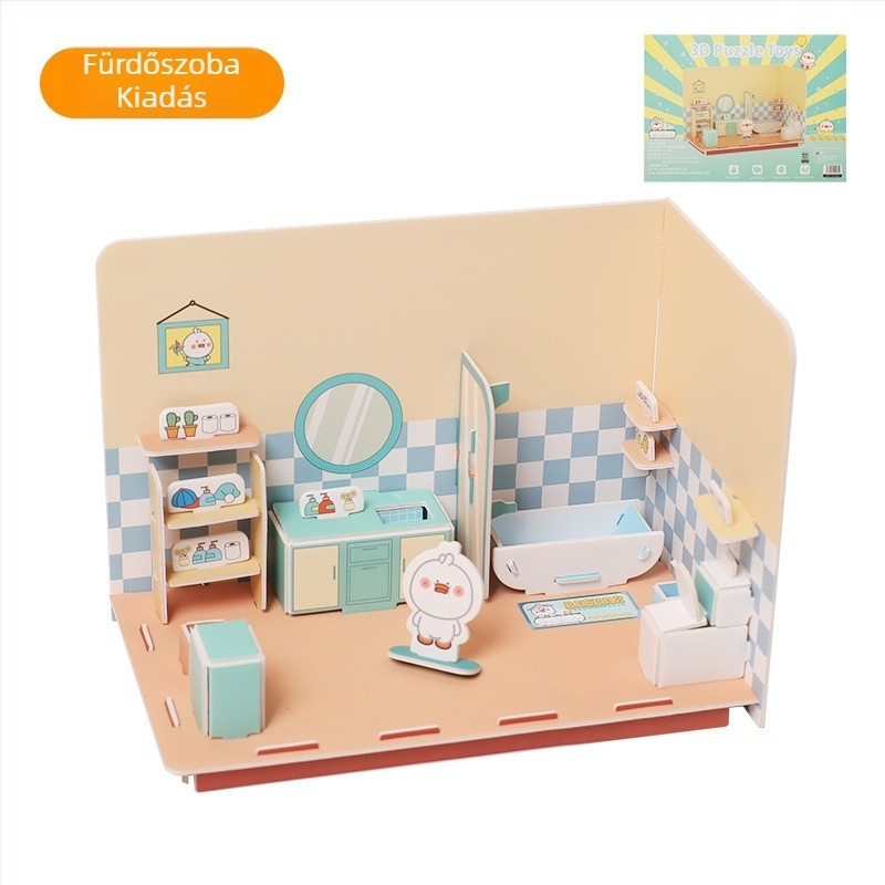 3D puzzle készlet - EVA anyag, DIY összeszerelés, oktató játék 4–6 éveseknek, súly 145 g