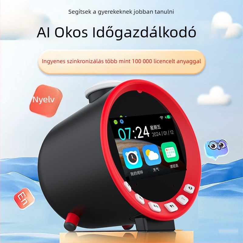 Oktatási célú beszélgető robot ébresztőórával gyermekeknek: Bluetooth, USB töltés, ABS burkolat, 2–4 GB memória, 7–14 éveseknek (Model Z1)