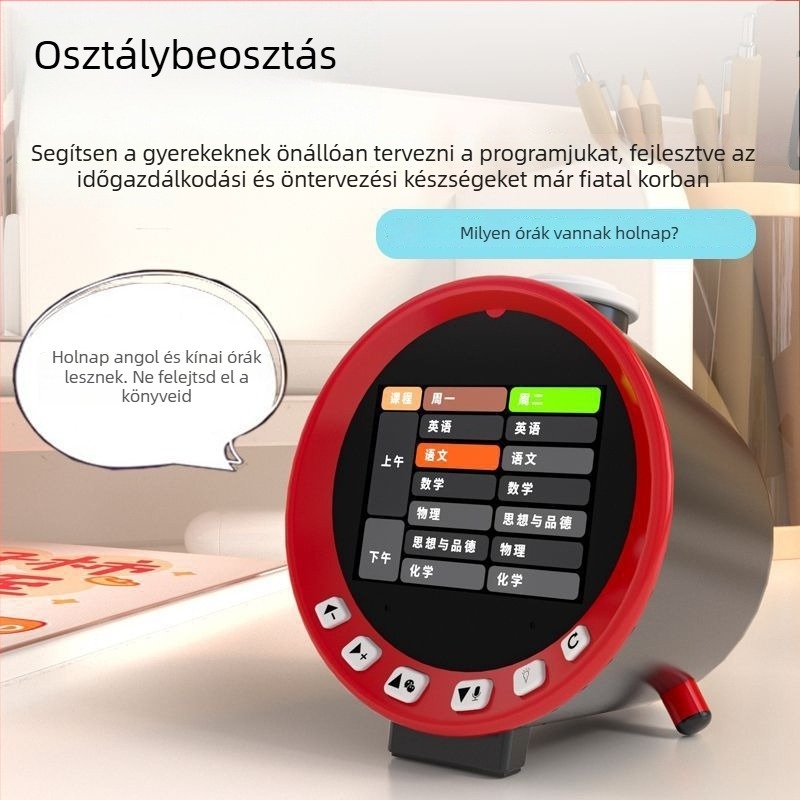 Oktatási célú beszélgető robot ébresztőórával gyermekeknek: Bluetooth, USB töltés, ABS burkolat, 2–4 GB memória, 7–14 éveseknek (Model Z1)