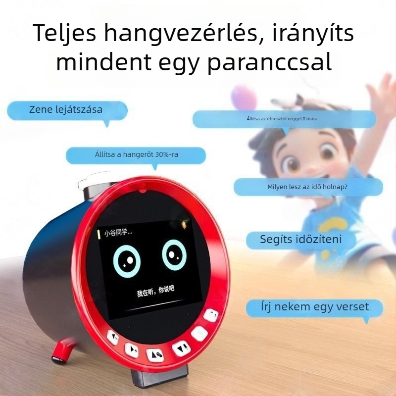Oktatási célú beszélgető robot ébresztőórával gyermekeknek: Bluetooth, USB töltés, ABS burkolat, 2–4 GB memória, 7–14 éveseknek (Model Z1)