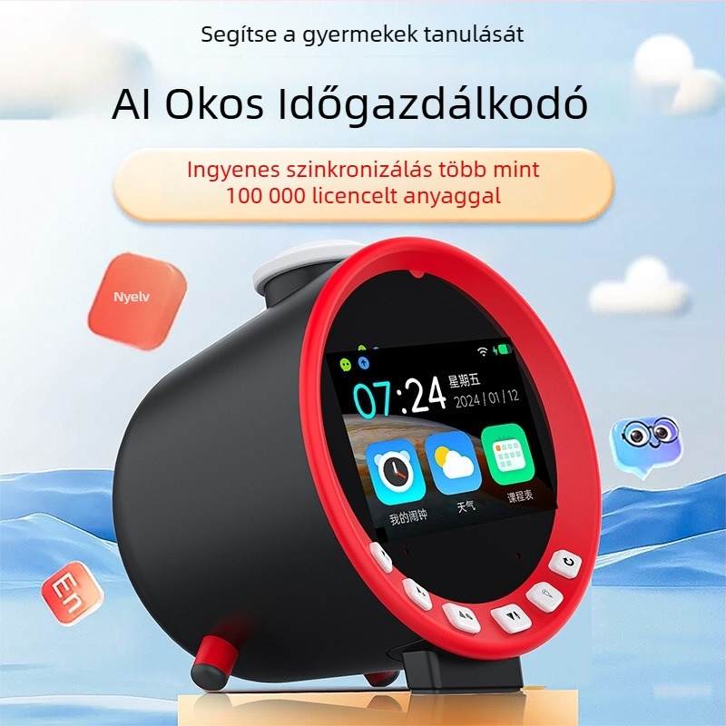 Oktatási célú beszélgető robot ébresztőórával gyermekeknek: Bluetooth, USB töltés, ABS burkolat, 2–4 GB memória, 7–14 éveseknek (Model Z1)