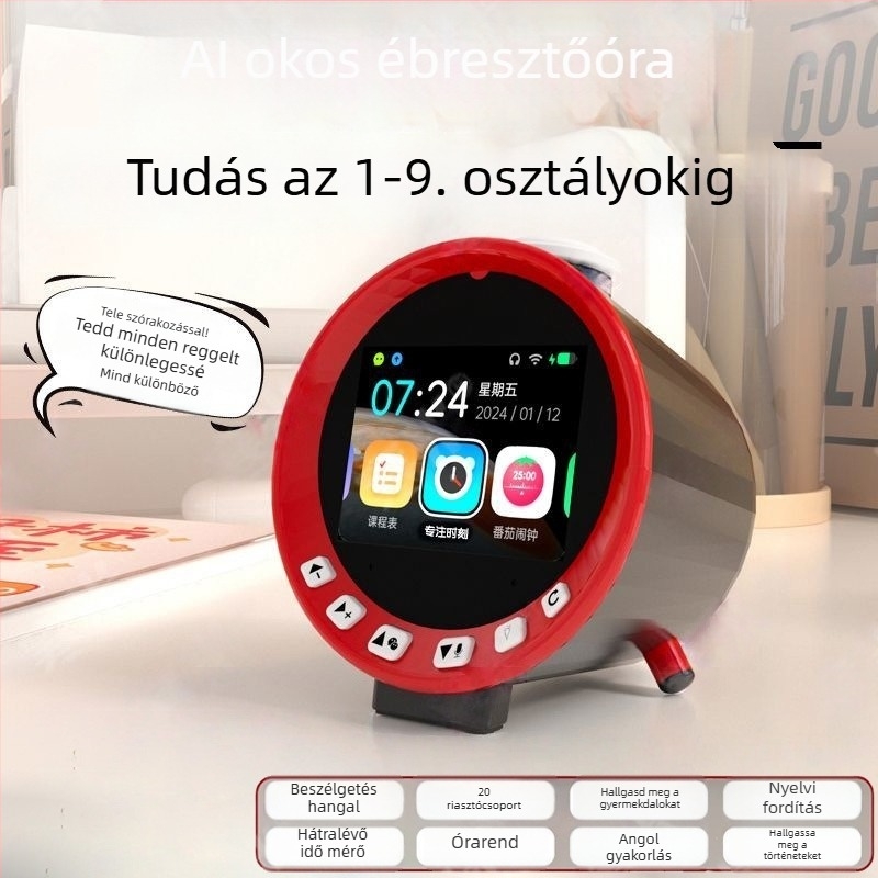 Oktatási célú beszélgető robot ébresztőórával gyermekeknek: Bluetooth, USB töltés, ABS burkolat, 2–4 GB memória, 7–14 éveseknek (Model Z1)