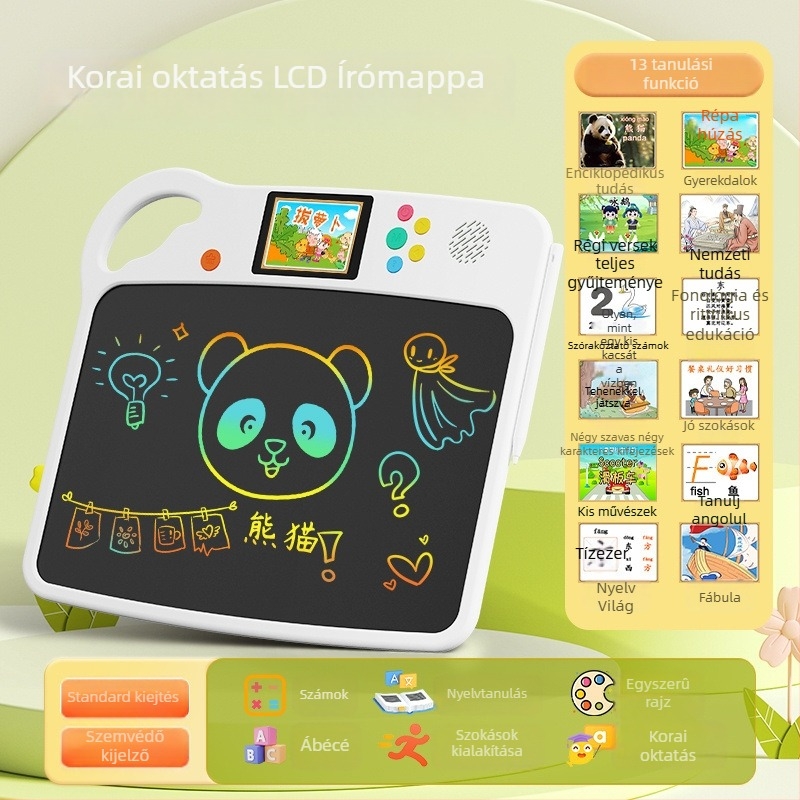 Oktatási rajztábla betű és angol nyelvtanulással (Pinyin); zenei funkció; 4-6 éveseknek; modell B8w34tpj