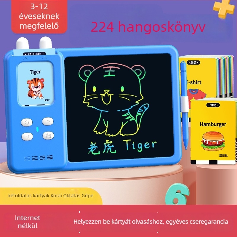 Oktatási rajztábla betű és angol nyelvtanulással (Pinyin); zenei funkció; 4-6 éveseknek; modell B8w34tpj