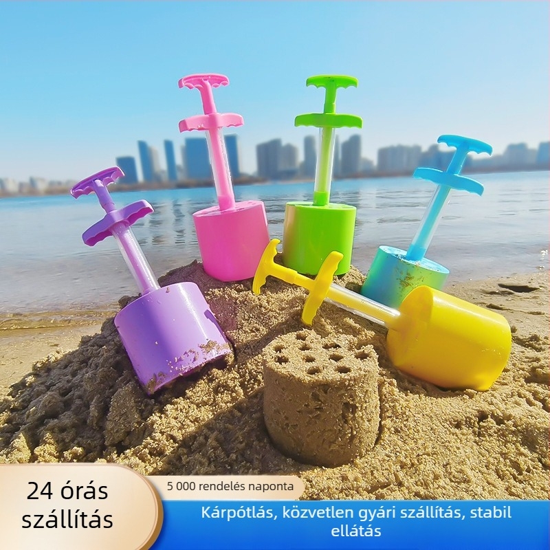 ABS műanyag homokszerszám a strandjátékhoz – Jun Sheng homokjáték, csomagolás hálós zsákban, 7–14 éveseknek