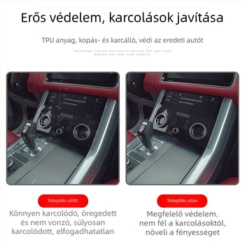 Átlátszó TPU védőfilm a központi kijelzőhöz — Magas és alacsony hőmérsékletnek ellenálló, univerzális kompatibilitás