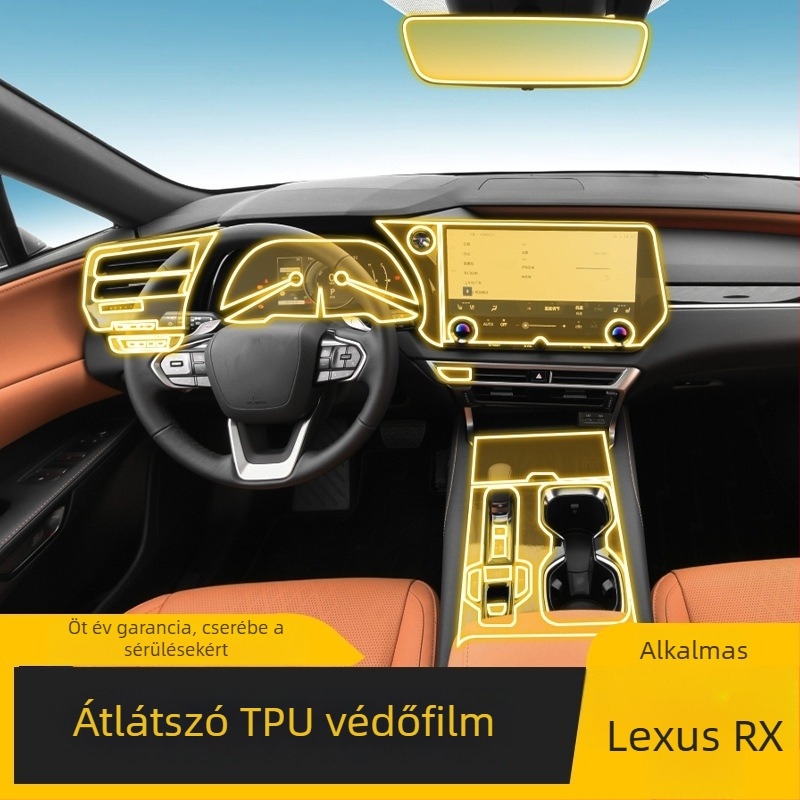 Átlátszó TPU védőfilm a központi kijelzőhöz — Magas és alacsony hőmérsékletnek ellenálló, univerzális kompatibilitás