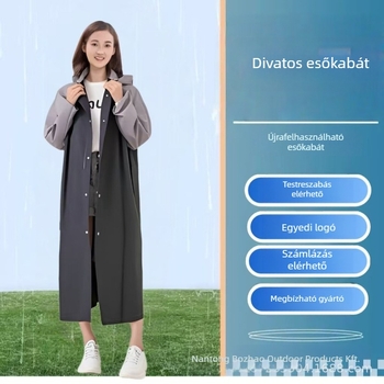 Túra esőkabát, uniszex, PEVA anyag, vastagság 15, logó testreszabható